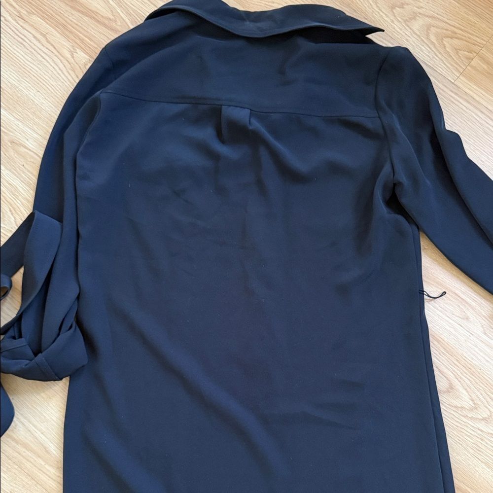 Jones New York Black Shirt Utility Dress size 4 Stretch - Picture 4 of 5